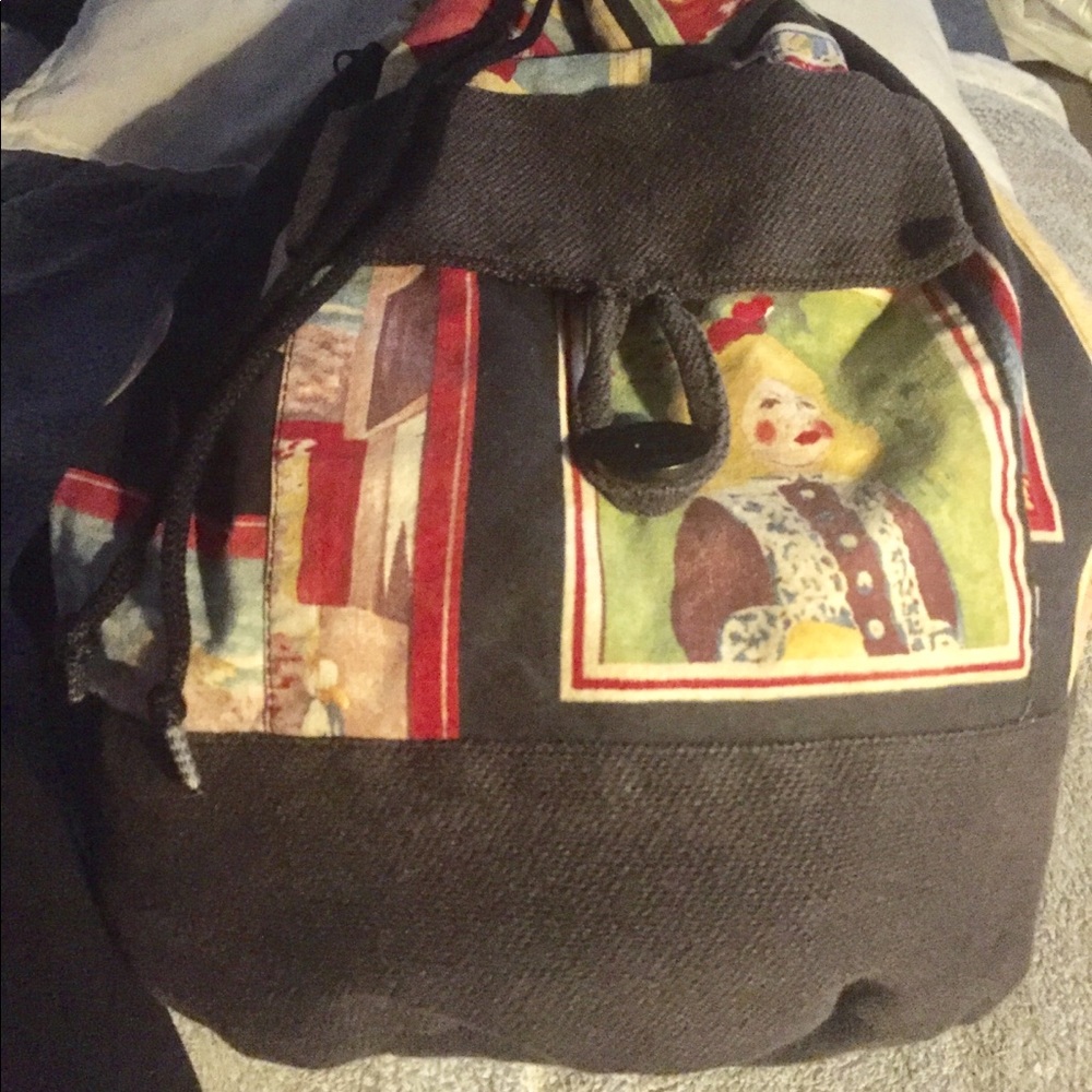 Bucket style printed  back pack by bags baggage